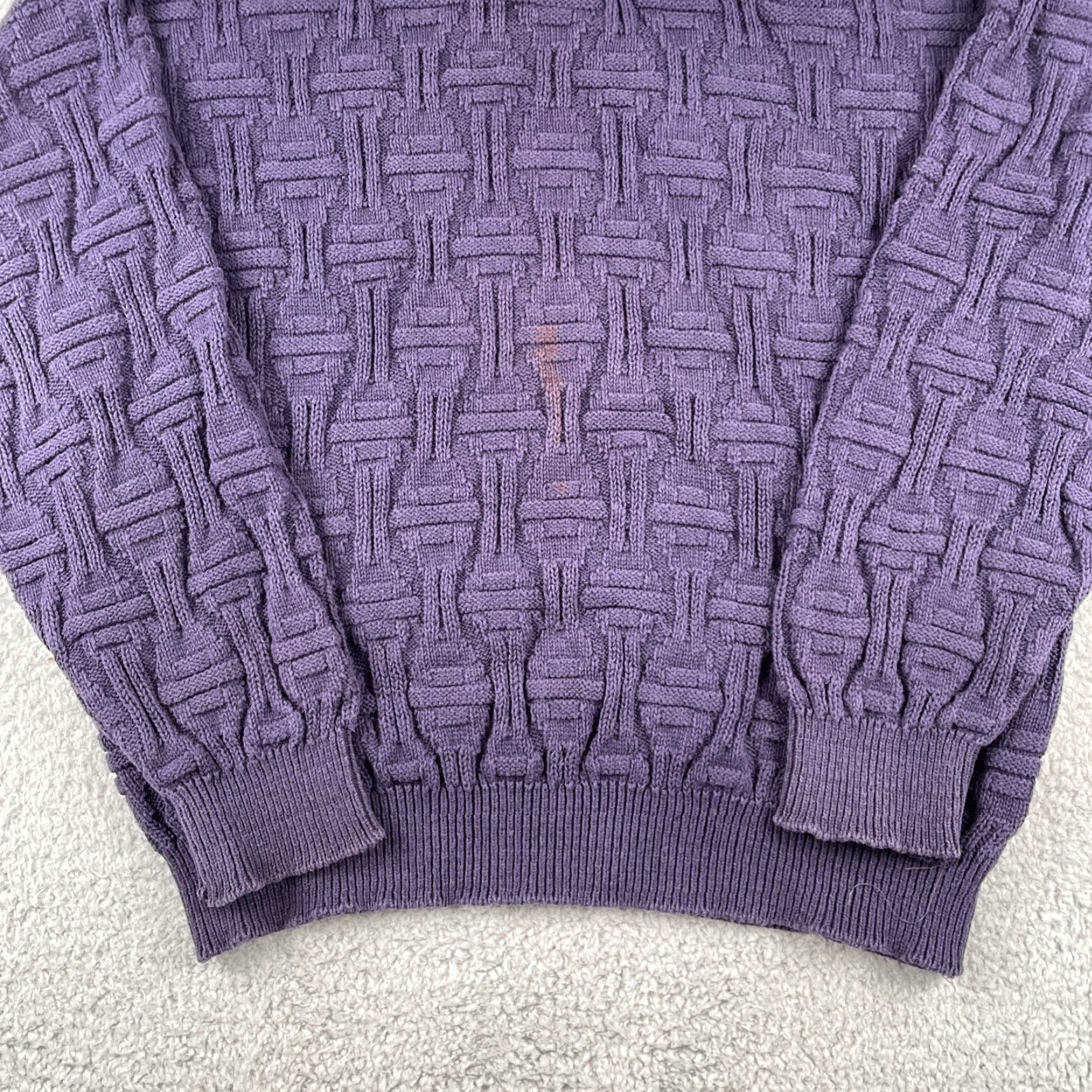 ASH VINTAGE Ash Creek Trading Knit Sweater XL Knit Cotton Purple Mens 90s USA Size US XL / EU 56 / 4 - 6 Thumbnail