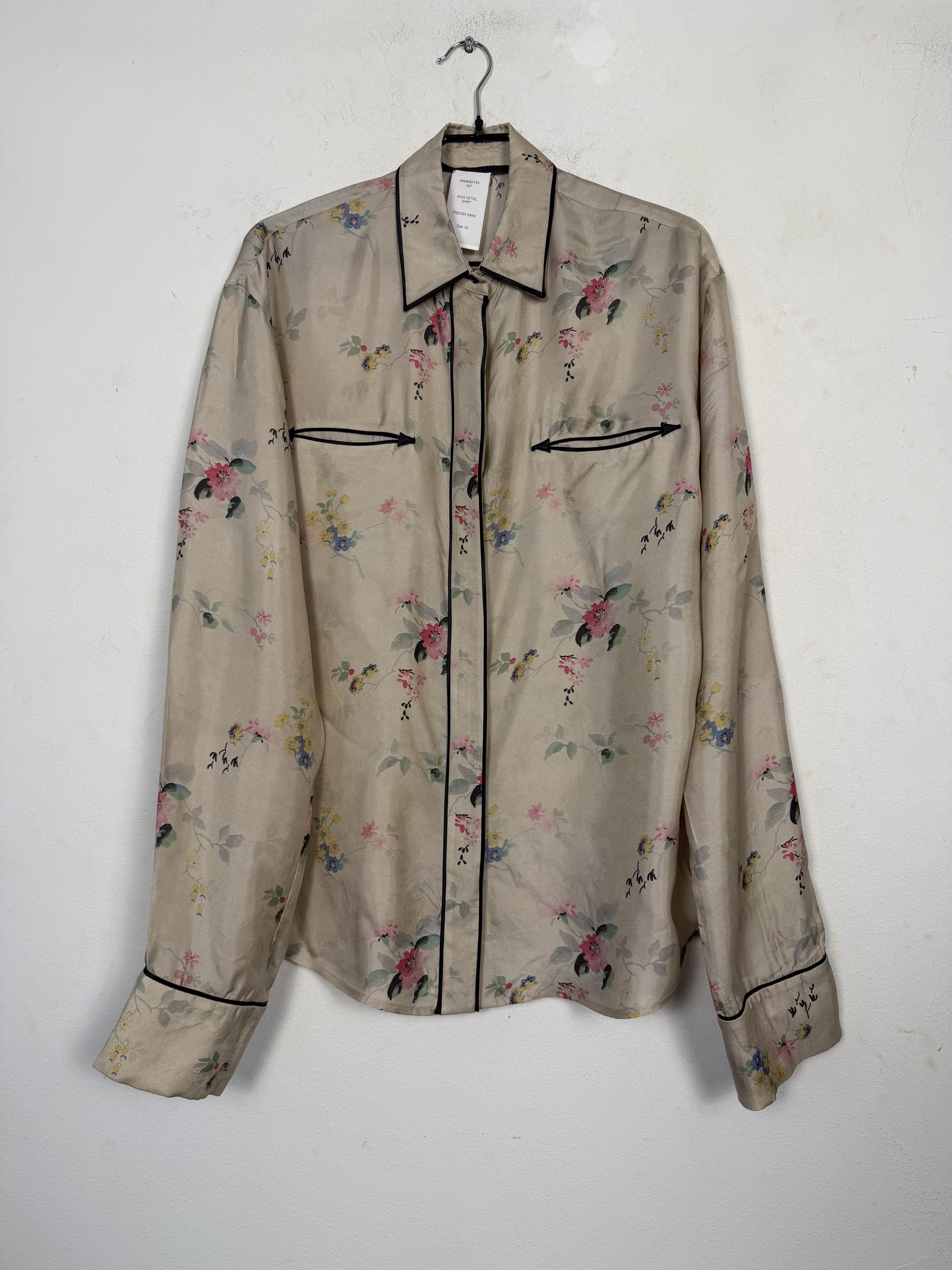 Haider Ackermann Rare Freesia Sand Biais Detail Shirt Size US S / EU 44-46 / 1 - 2 Thumbnail