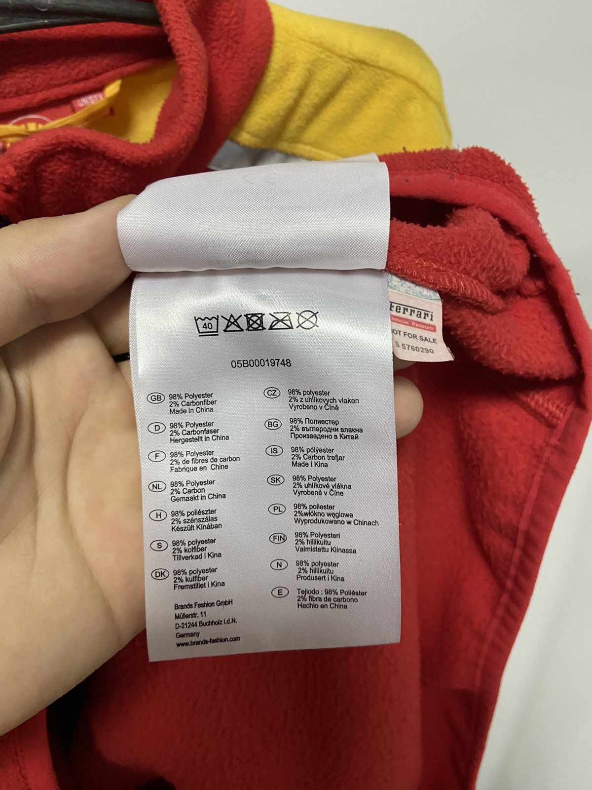 Ferrari × Vintage Ferrari reflective stripe Racing Fleece Jacket Big Logo Size US M / EU 48-50 / 2 - 11 Thumbnail