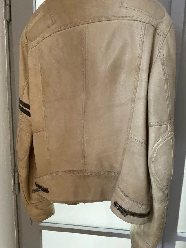 Dolce & Gabbana AW2004 Dolce & Gabbana Astro Biker Cafe Cream Leather Jacket Size US L / EU 52-54 / 3 - 4 Thumbnail