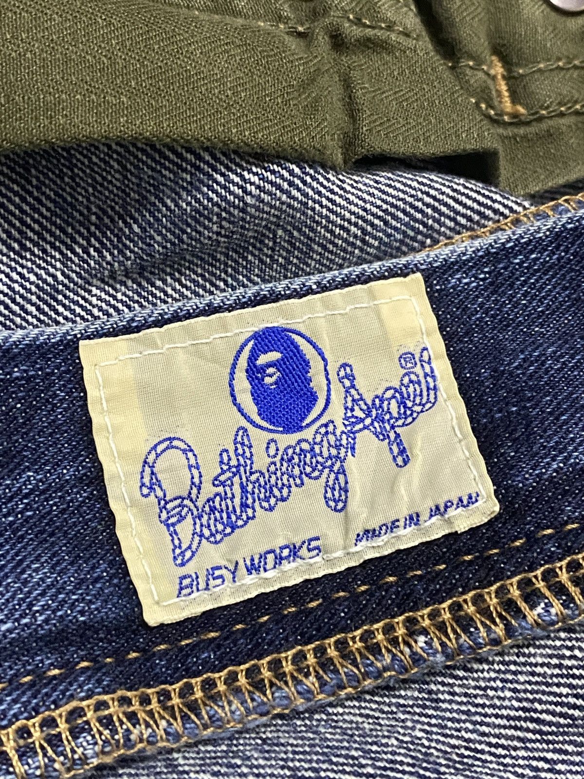 Bape RARE - BAPE HEAD NIGO ERA DENIM PANTS BUSY WORKS Size US 34 / EU 50 - 5 Thumbnail
