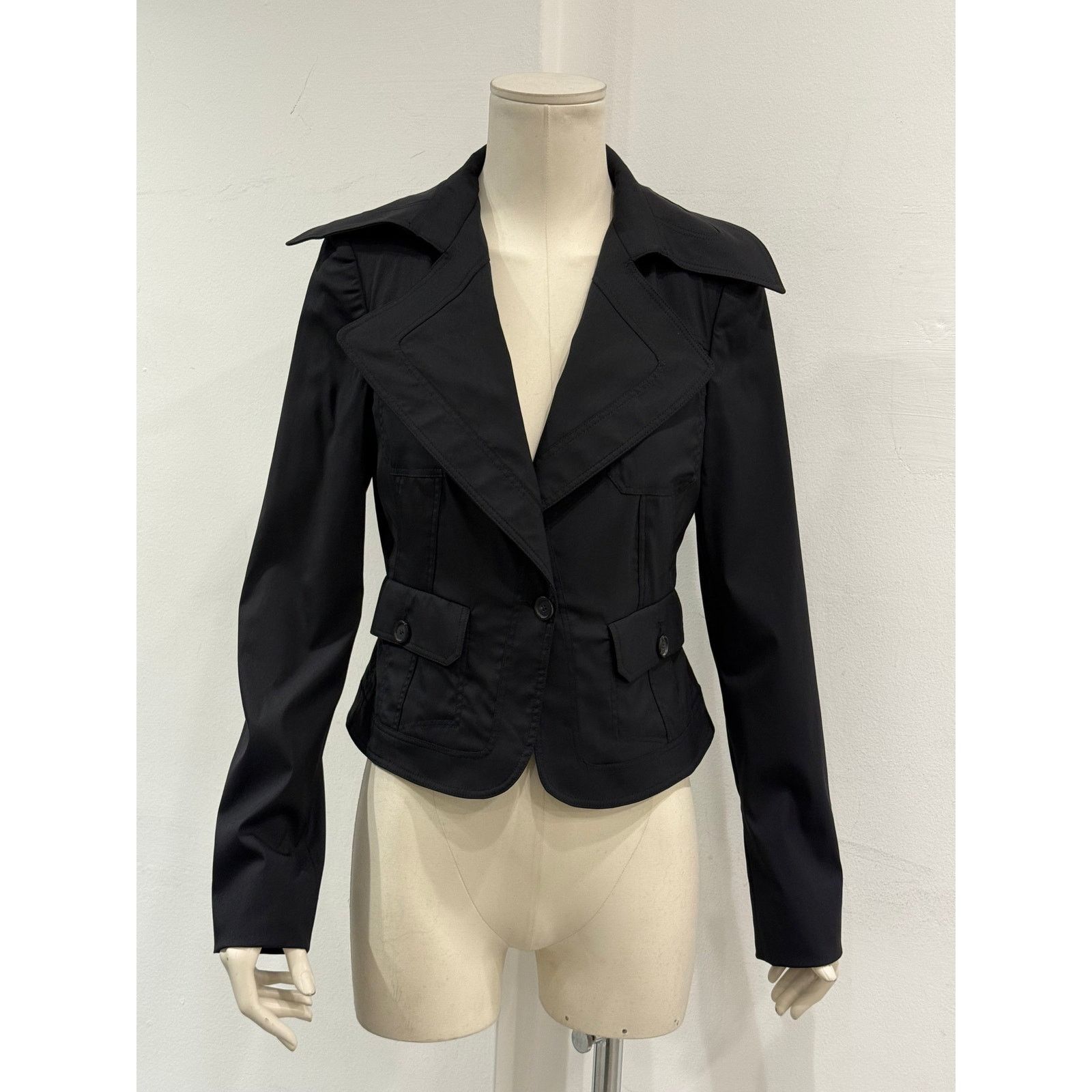 Gucci A/W2003 Gucci by Tom Ford structured wide collar jacket Size M / US 6-8 / IT 42-44 - 1 Thumbnail