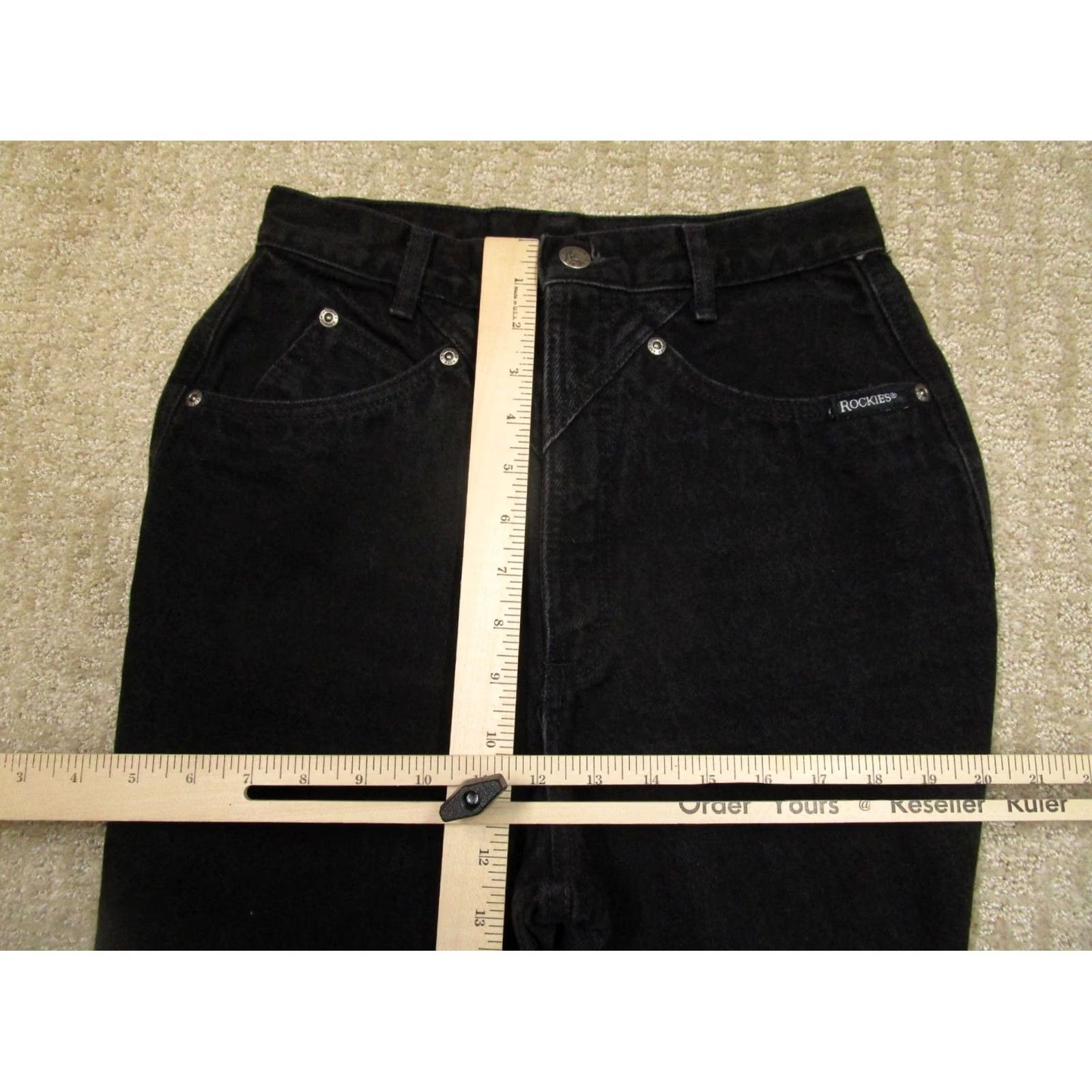 Vintage VINTAGE Rockies Jeans Women 28 Black Straight Rocky Mountain Western Pants Riding Jeans Size 28" / US 6 / IT 42 - 6 Thumbnail