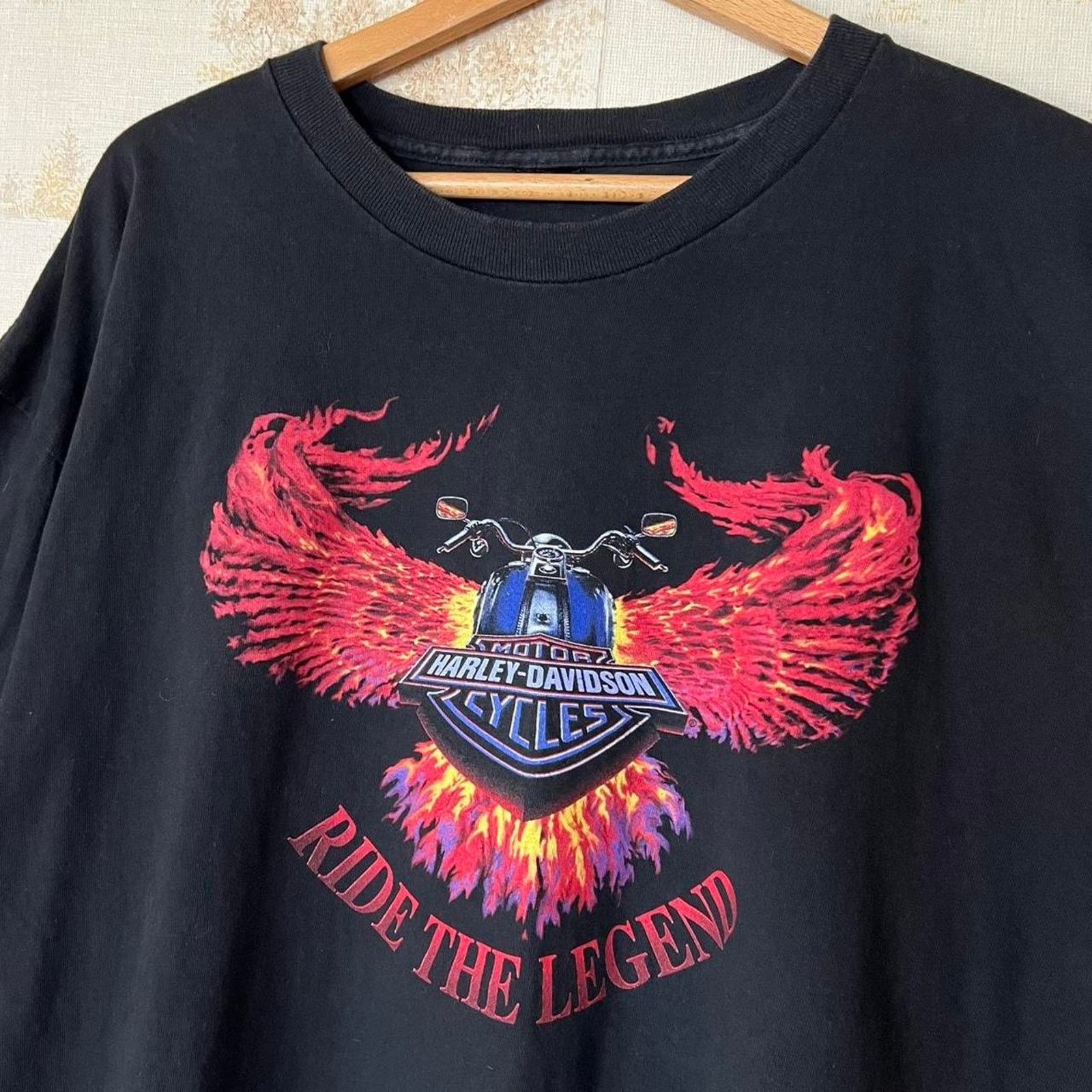 Harley Davidson 90s Harley-Davidson Ride The Legend Shirt | Chester England Size US XXL / EU 58 / 5 - 2 Thumbnail