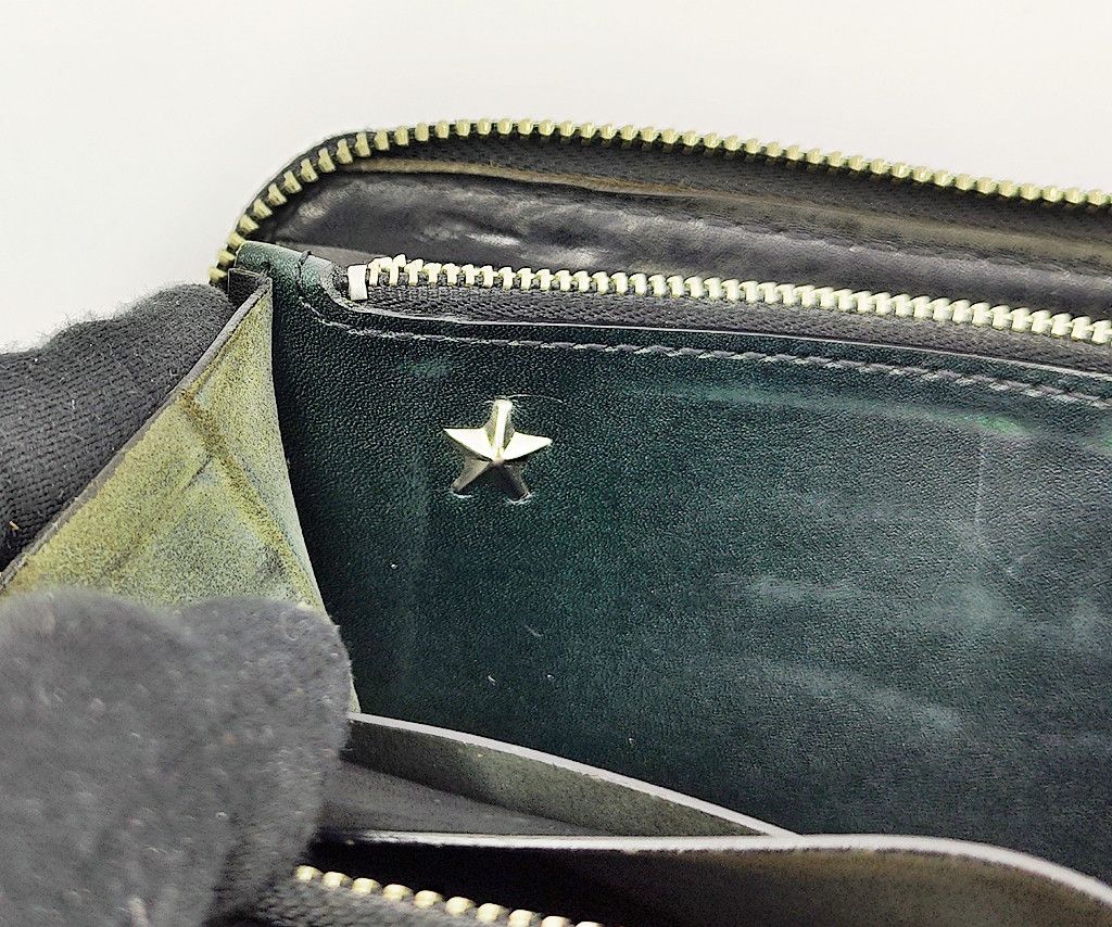 Japanese Brand ONE STAR full leather texture zipper long wallet Size ONE SIZE - 2 Thumbnail