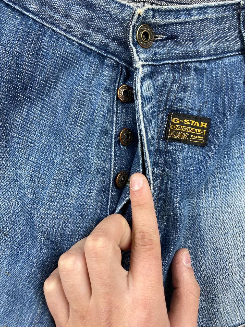 G-Star Vintage G Star Raw Denim Pants Double Knee Patchwork Japan Size US 36 / EU 52 - 14 Thumbnail