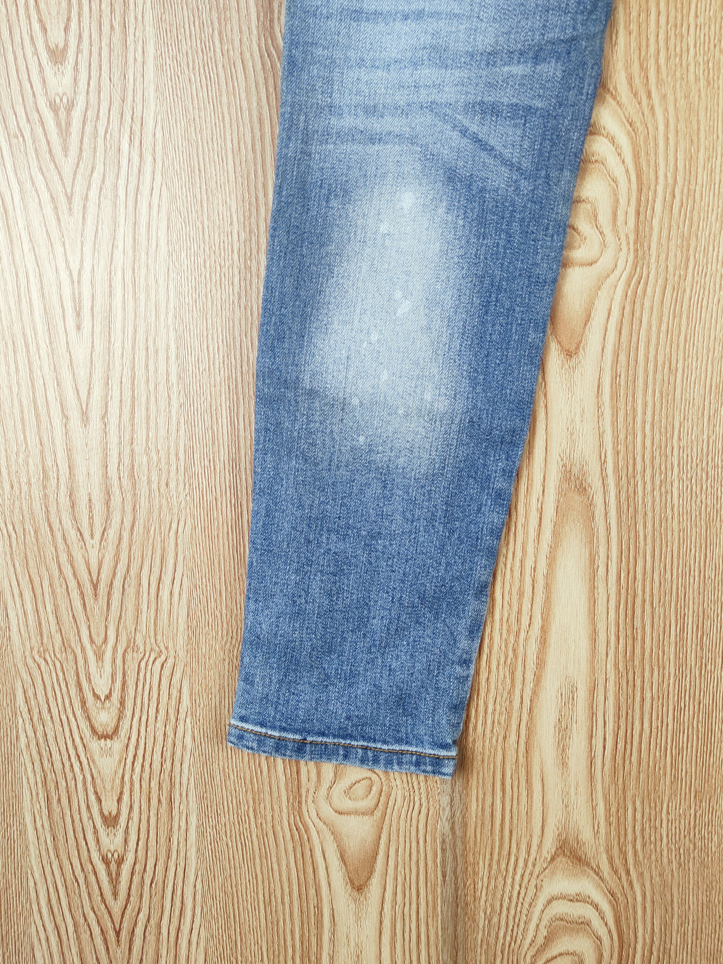 Forever 21 × Vintage Forever 21 Blue Distressed Ripped Skinny Jeans Size 29" - 9 Thumbnail