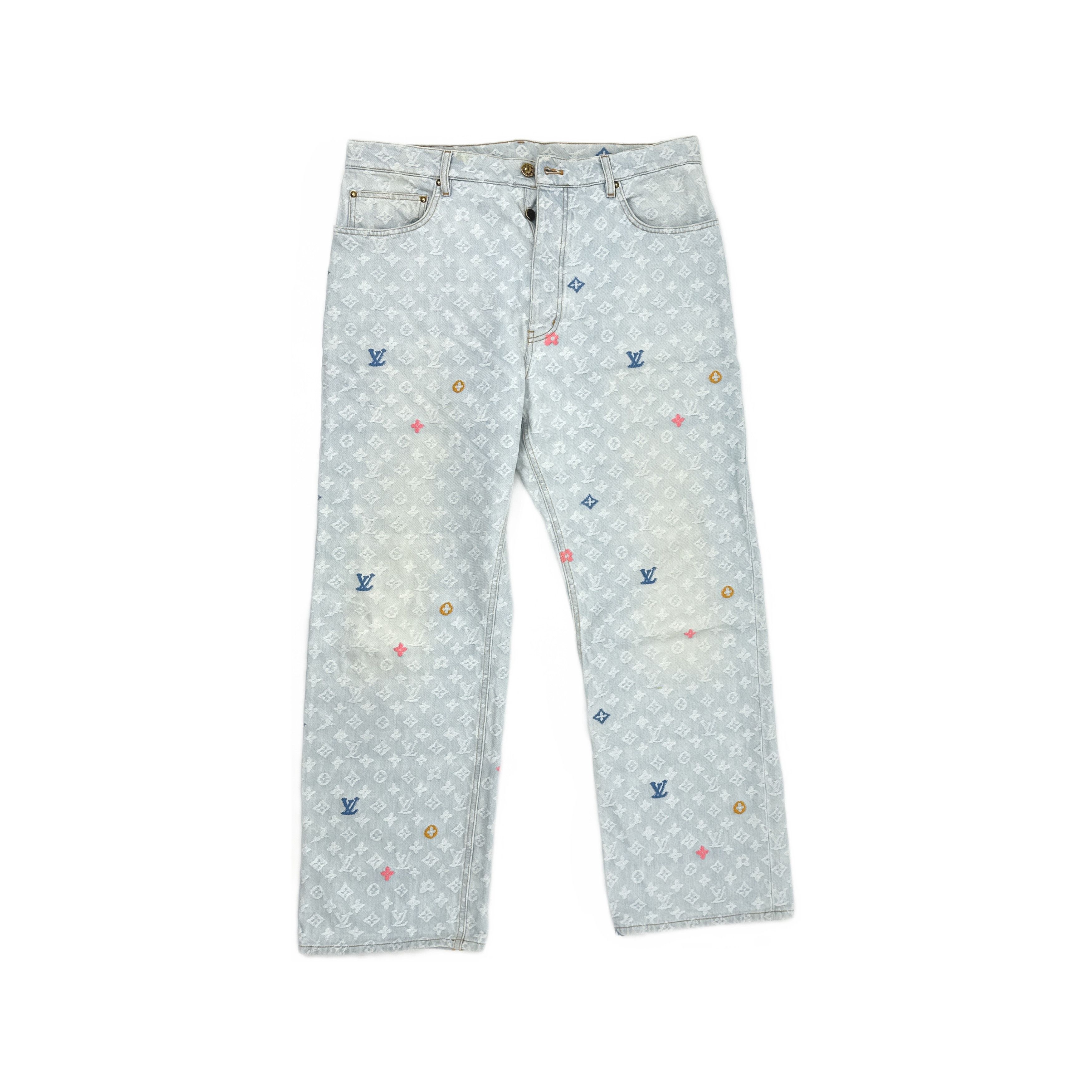 Louis Vuitton Louis Vuitton x Tyler Monogram Print Denim Jeans 34 Size US 34 / EU 50 - 1 Thumbnail