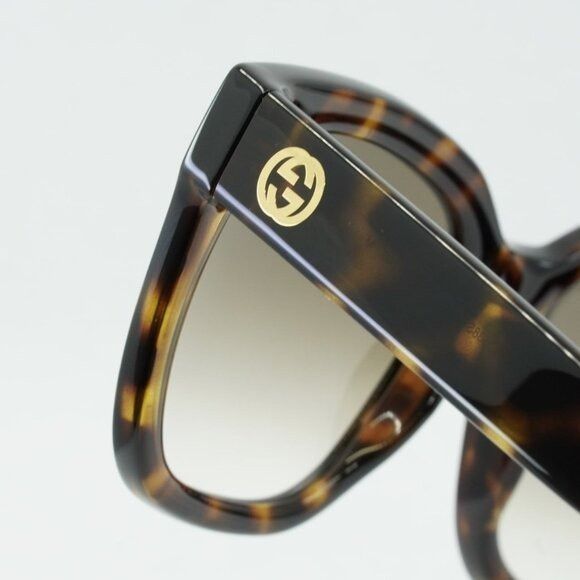 Gucci Gucci GG1338S 003 Sunglasses Dark Havana Square Frame Size ONE SIZE - 5 Thumbnail