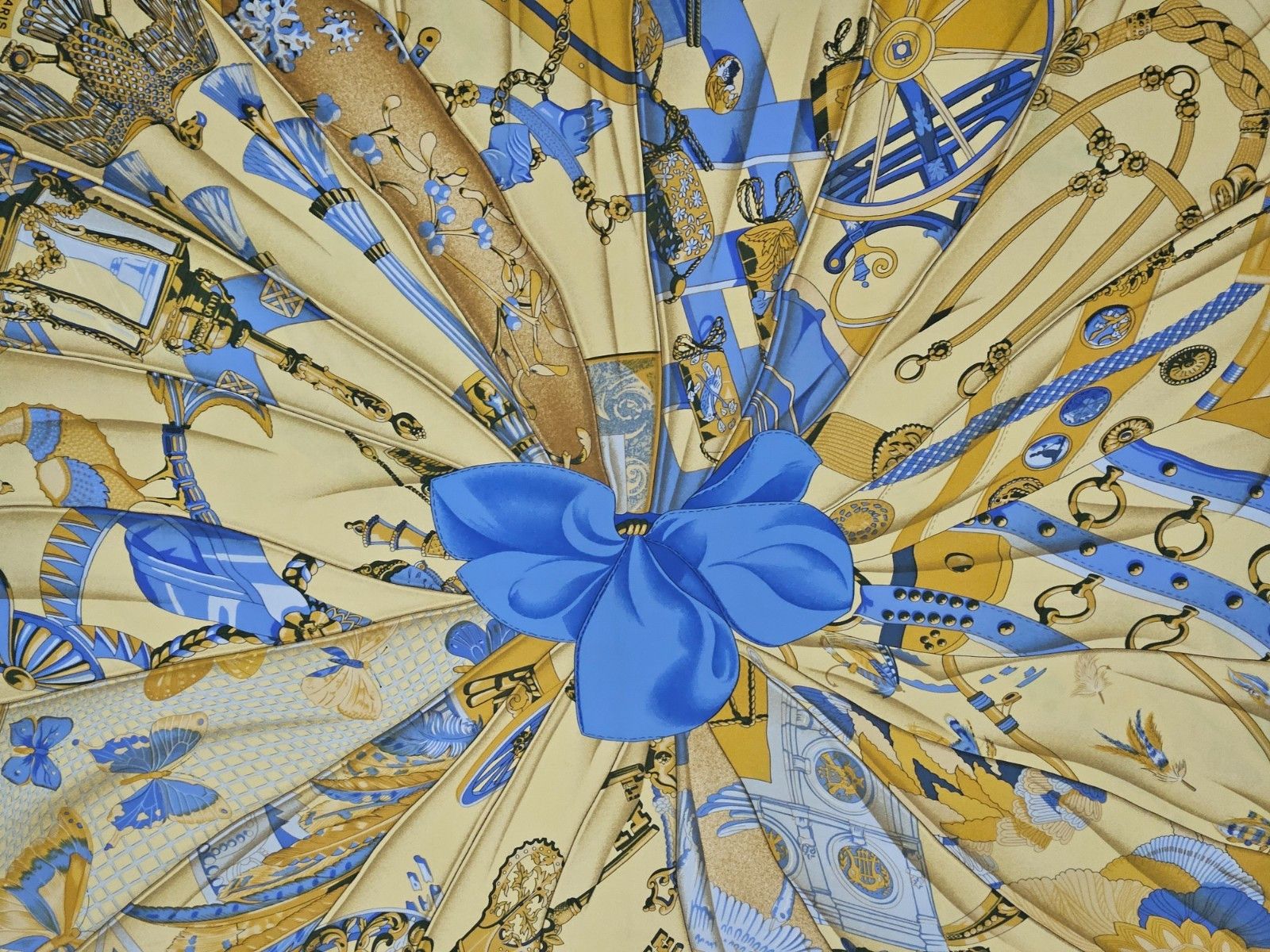 Hermes Hermes Soleil de Soie By Cathy Latham Silk Scarf Size ONE SIZE - 2 Thumbnail