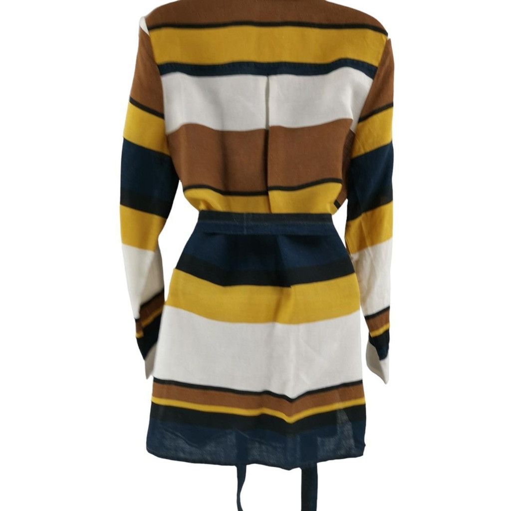 Chicos Chico's Striped Linen Long Sleeve Tunic Top Size XS / US 0-2 / IT 36-38 - 4 Thumbnail