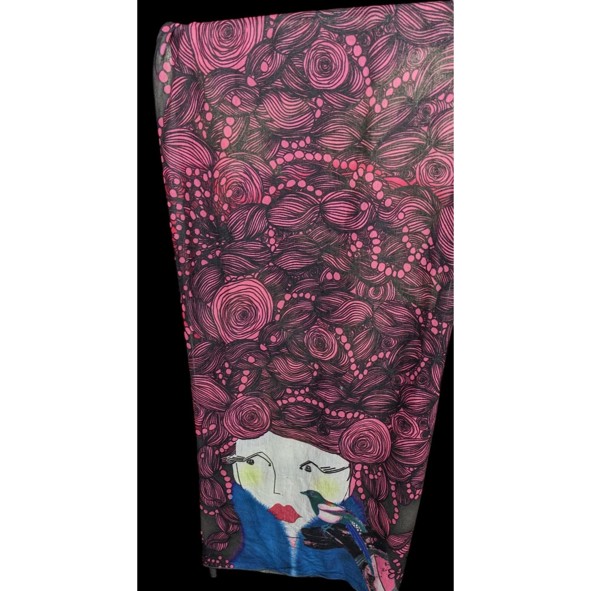 Other Unique Custoline Women's Portrait Art Scarf Size ONE SIZE - 3 Thumbnail