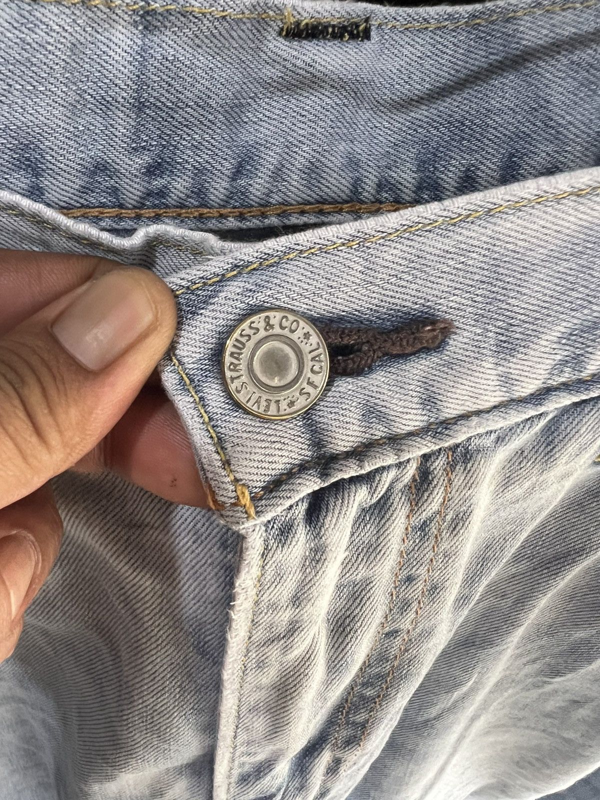 Levi's 🔥Vintage Levis 502 Distressed Denim Size US 35 - 9 Thumbnail