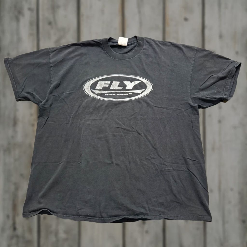 Vintage VTG Fly Racing T-shirt Men XXl Black Y2K Faded 90s Spellout Shirt Mens Size US XXL / EU 58 / 5 - 1 Thumbnail