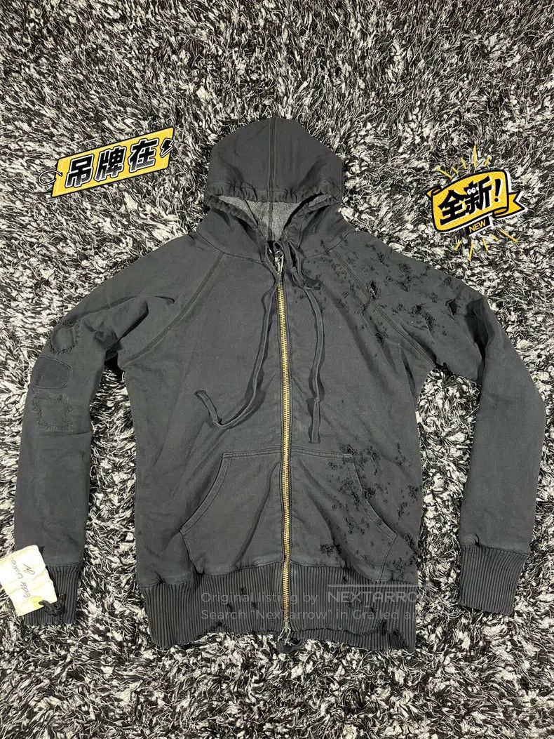 Greg Lauren Greg Lauren Black Aged Hoodie Size US S / EU 44-46 / 1 - 1 Thumbnail
