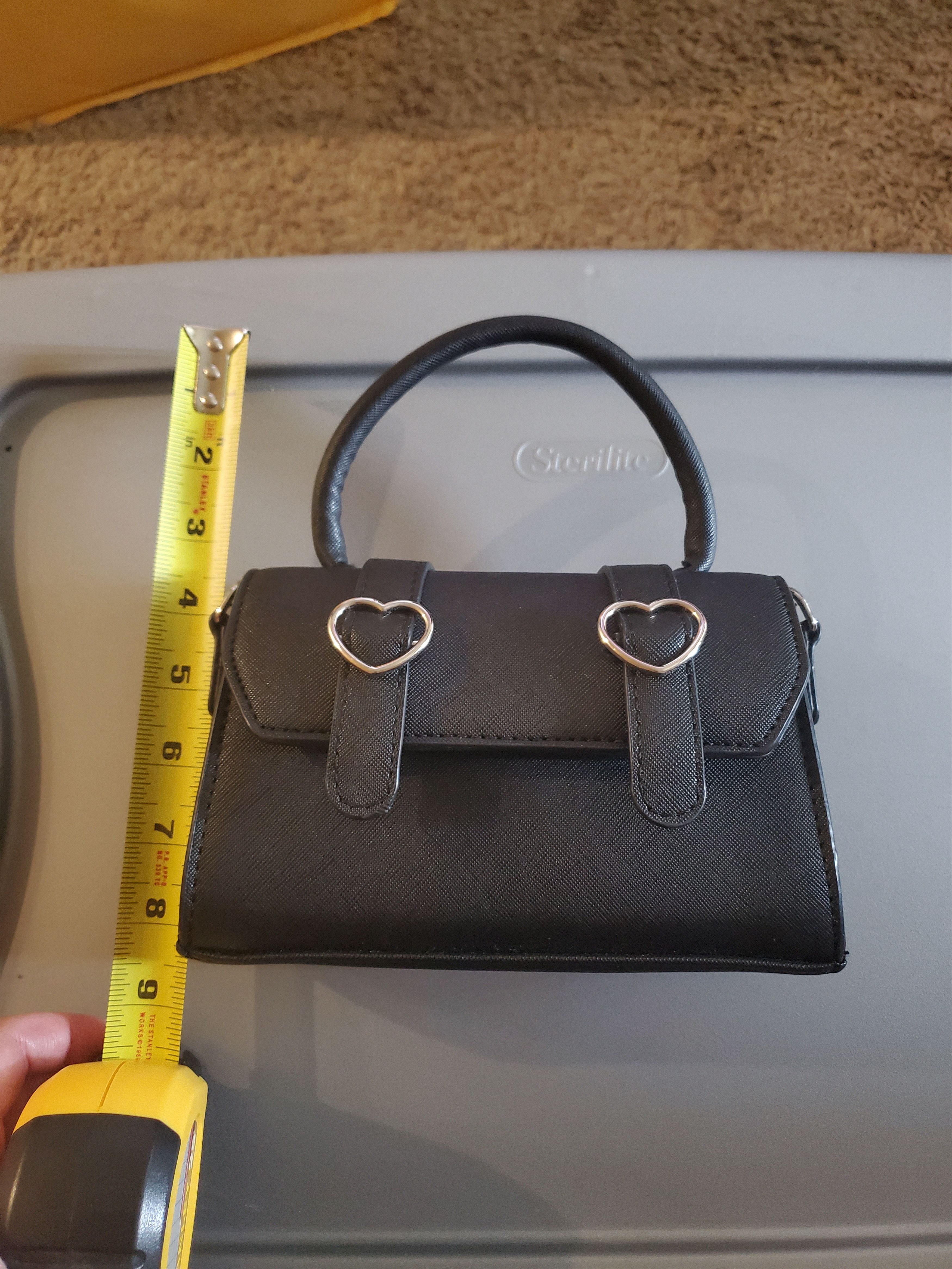 Other *NWOT* Black Vegan Leather Mini Handbag/Crossbody Purse Size ONE SIZE - 2 Thumbnail