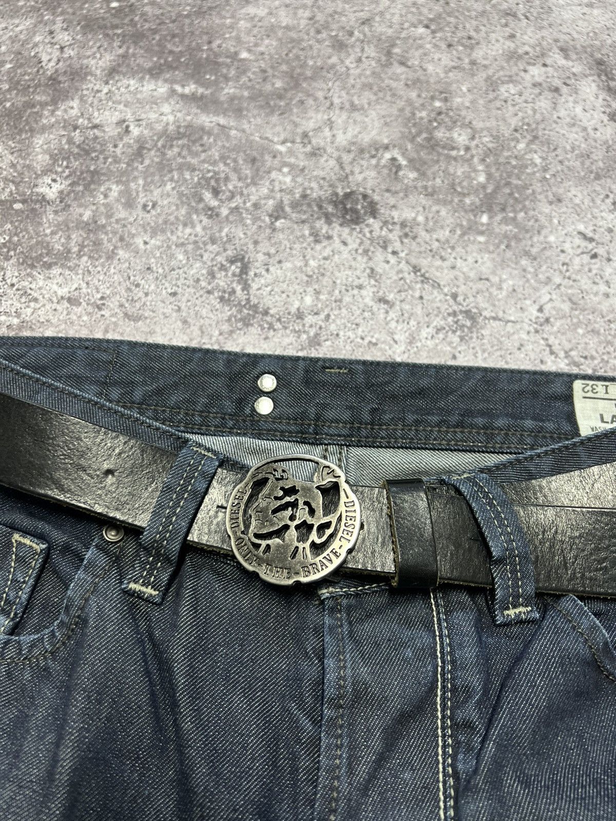 Diesel Vintage Diesel Leather Belt Monogram Big Logo Japanesse Y2K Size ONE SIZE - 7 Thumbnail