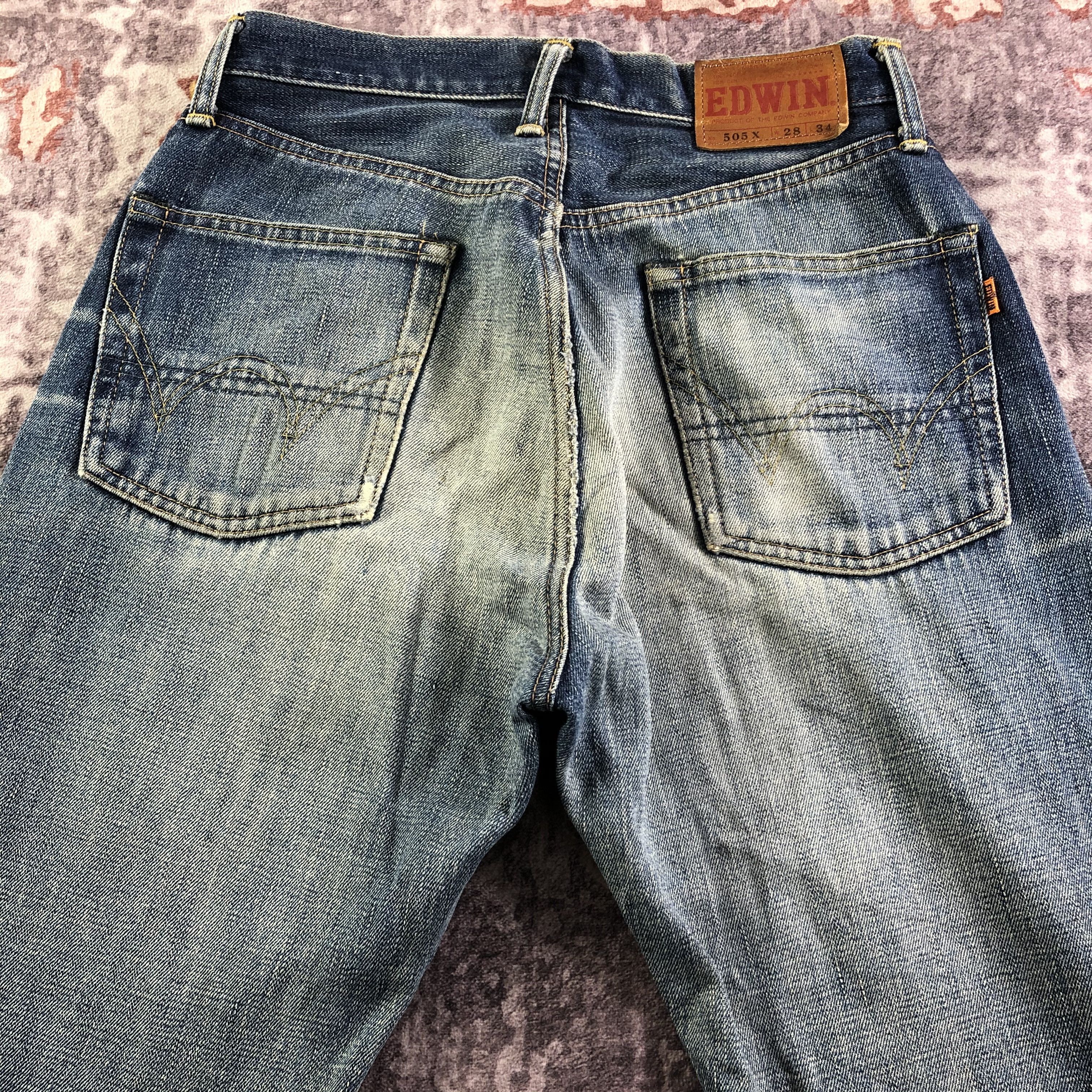 Edwin Vintage Redline Edwin 505 Jeans-JM3537 Size US 29 - 5 Thumbnail