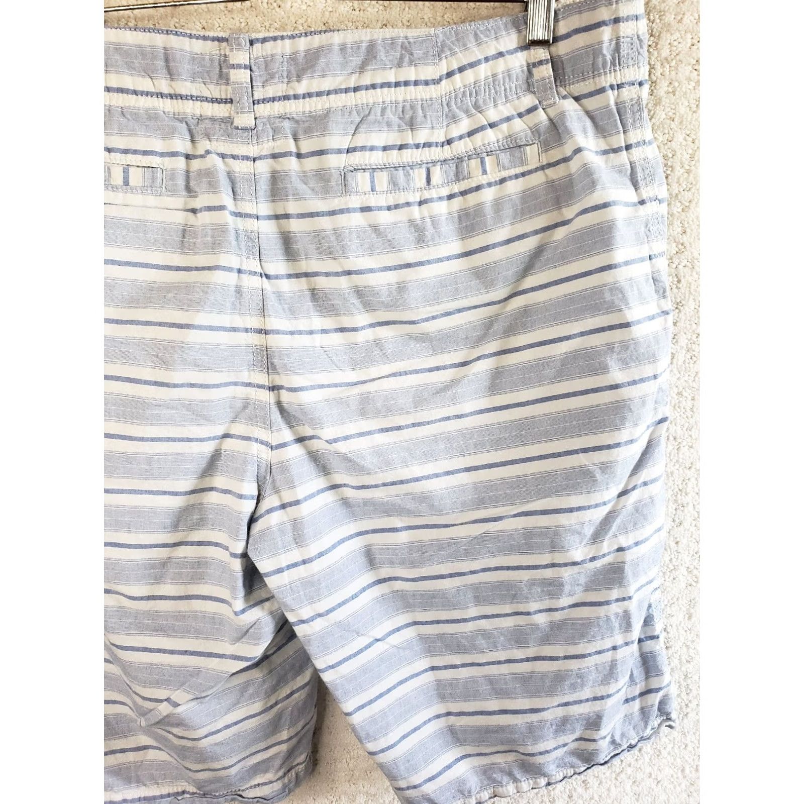 Vintage Urban Pipeline Men's Blue Striped Golf Shorts Size 36 100% Cotton Size US 36 / EU 52 - 6 Thumbnail