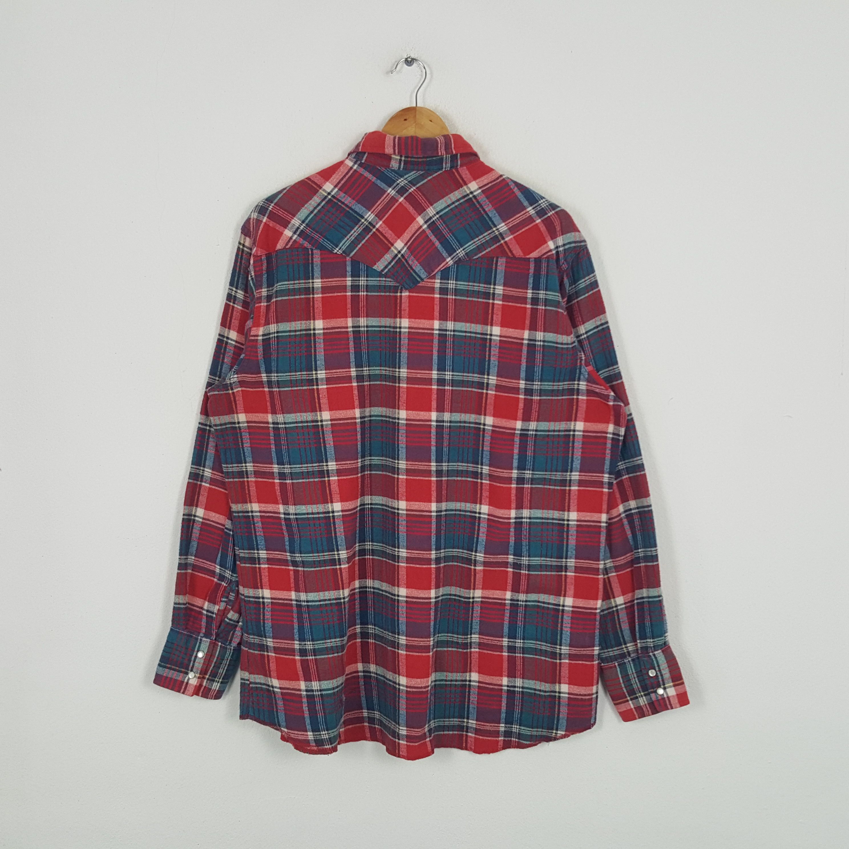 Vintage × Wrangler Vintage Wrangler American Style Flannel Shirt Button Up Size US XXL / EU 58 / 5 - 3 Thumbnail