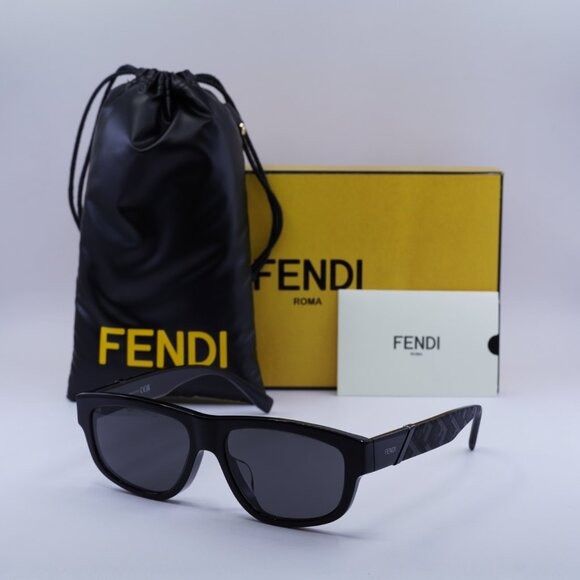 Fendi 🕶️ New Fendi FE40157F 01A Sunglasses - Shiny Black Frame Size ONE SIZE - 9 Thumbnail