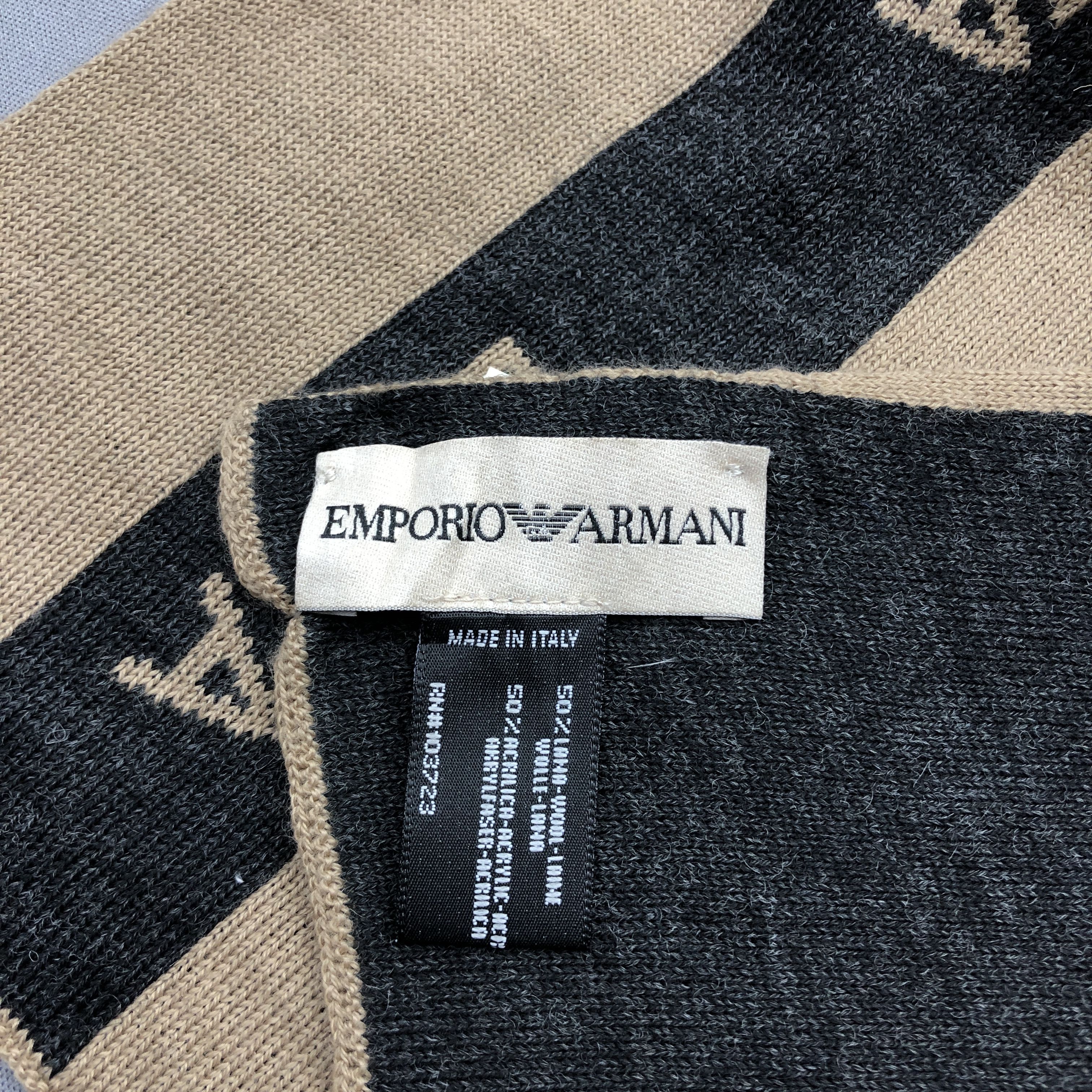 Emporio Armani Vintage Emporio Armani Scarf Muffler Knit Wool Scarves Size ONE SIZE - 5 Thumbnail