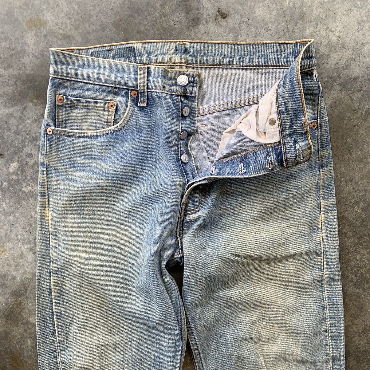 Levi's Vintage Clothing W30'' Vintage Levis 501xx Denim Blue Pants Distressed Size US 30 / EU 46 - 9 Thumbnail