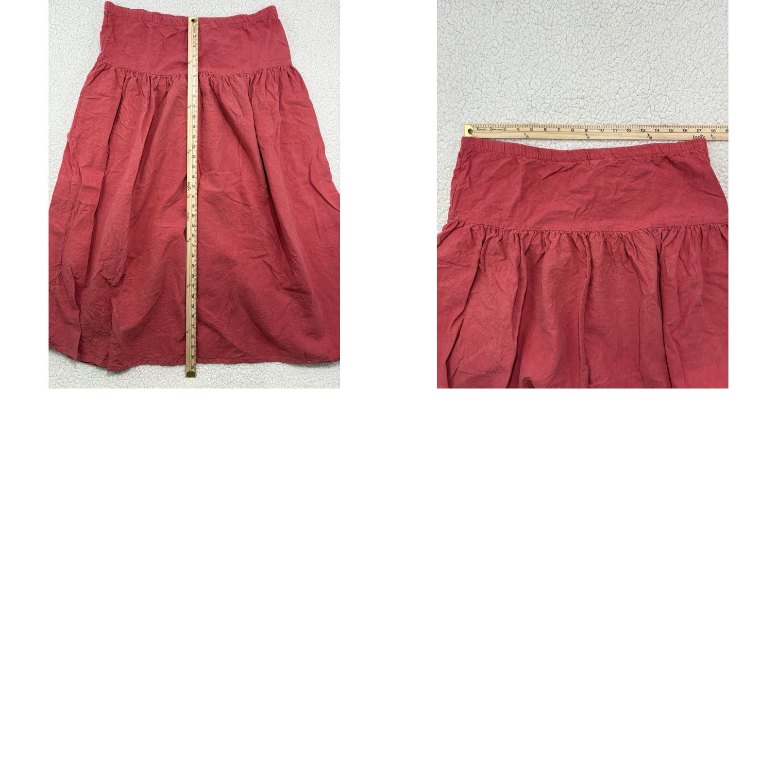 Eileen Fisher VINTAGE Eileen Fisher 100% Silk Blouse & Skirt Set 2pc Berry Salmon Size 2 READ boost Size XS / US 0-2 / IT 36-38 - 10 Thumbnail