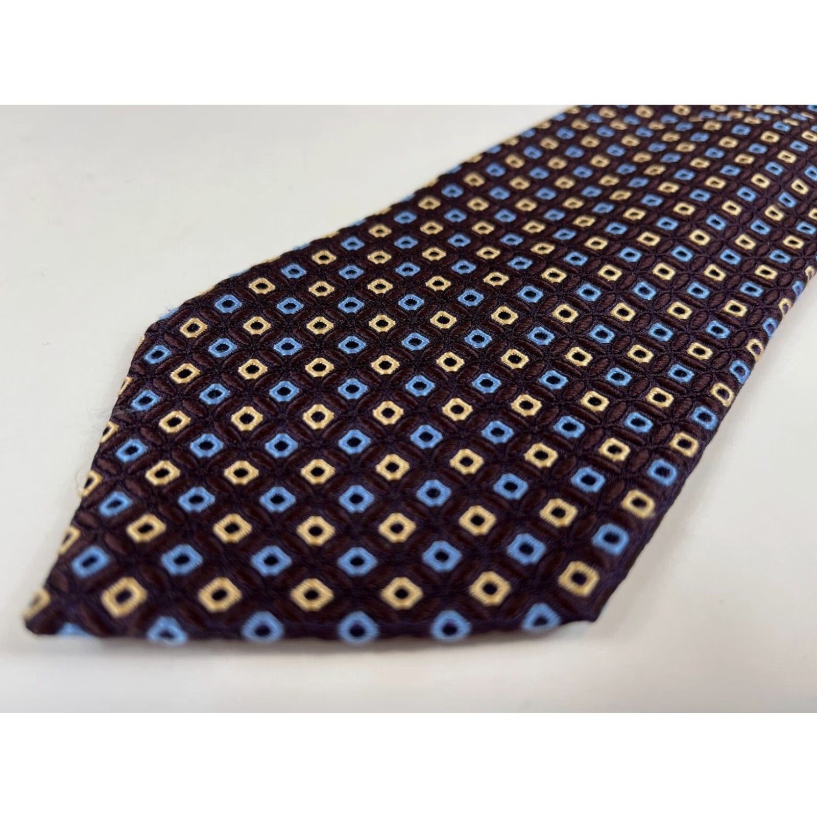Ermenegildo Zegna Ermenegildo Zegna Tie Mens Geometric Multicolor Silk Made in Italy 57"-60" Classic 3.5" Width Adult Size ONE SIZE - 5 Thumbnail