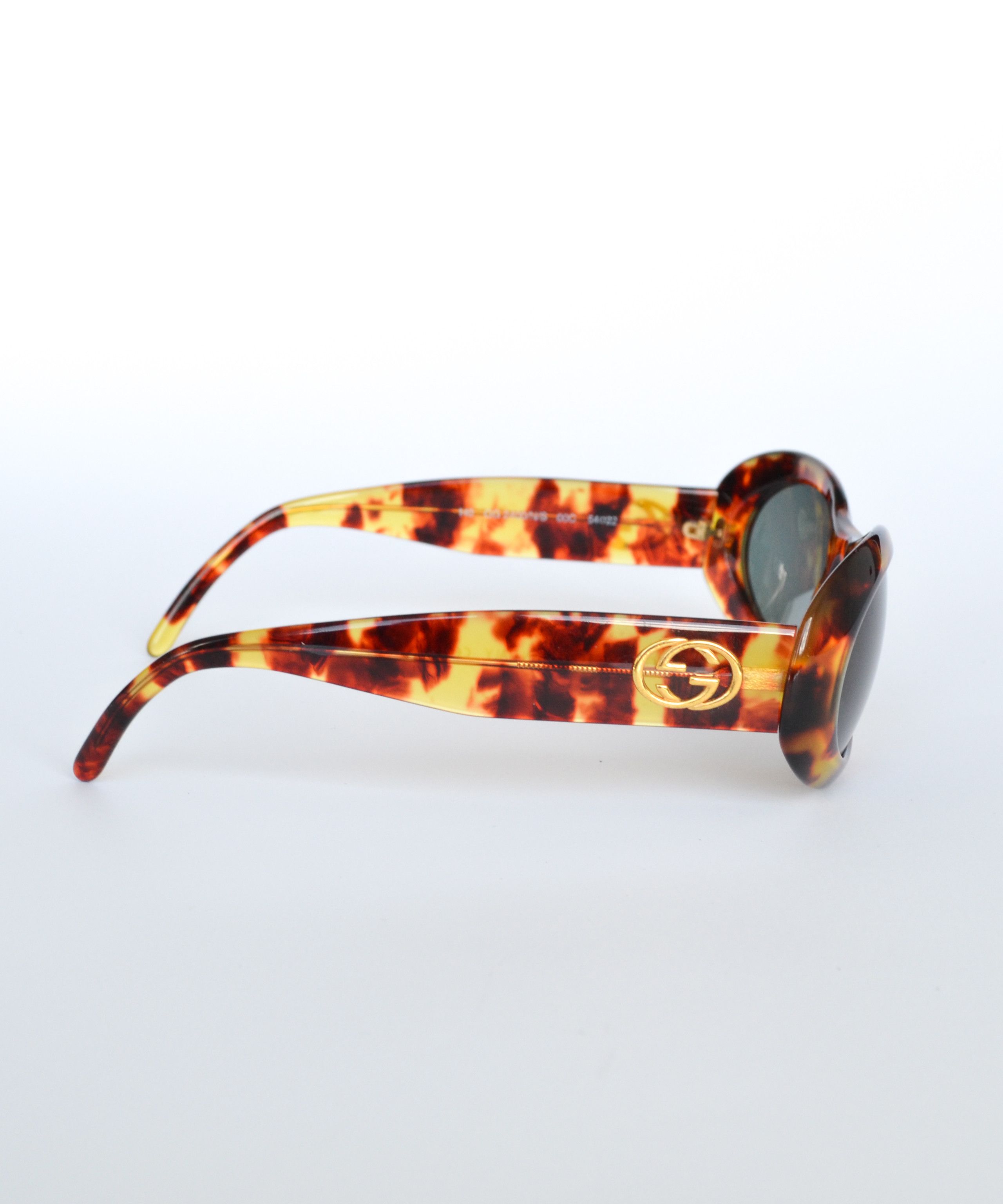Gucci GUCCI Sunglasses Logo Oval Glasses GG 2400 Brown Tortoise Size ONE SIZE - 5 Thumbnail