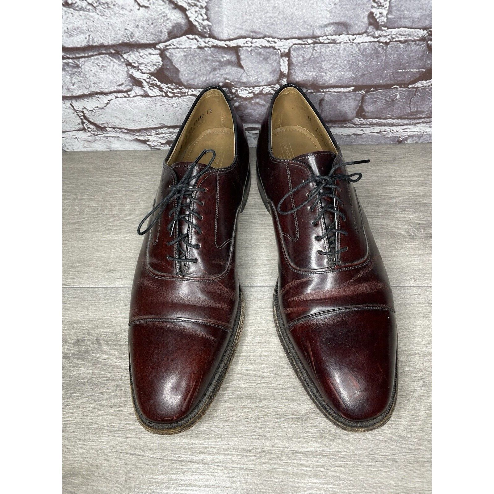 Johnston & Murphy Johnston & Murphy Optima Oxblood Burgundy Leather Dress Shoe Size US 13 / EU 46 - 19 Thumbnail