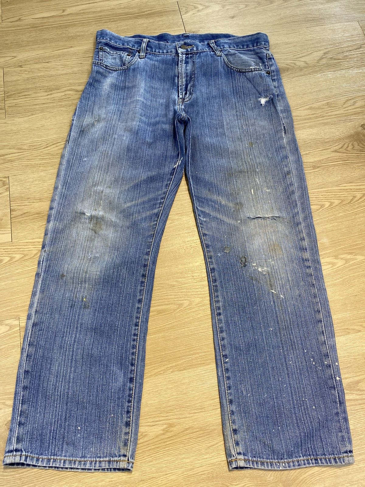 Japanese Brand Vintage Japanese Brand Blue Wash Loose Style Jeans Size US 34 / EU 50 - 1 Thumbnail