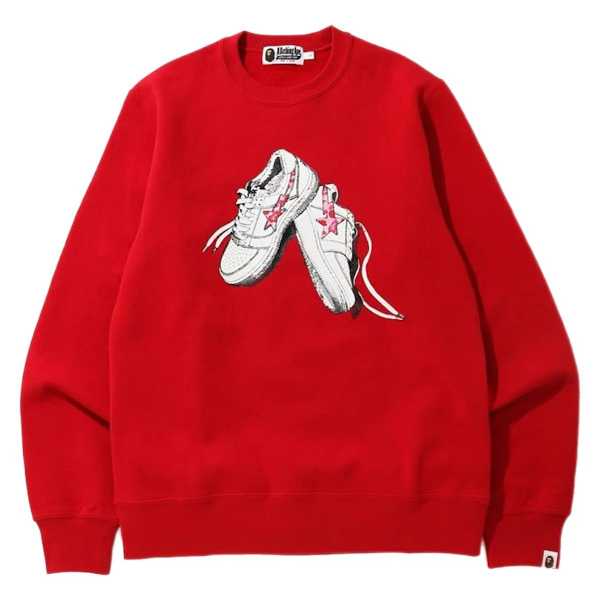 Bape Bape ABC Camo Bapesta Crewneck Red 2020 Size US L / EU 52-54 / 3 - 1 Thumbnail