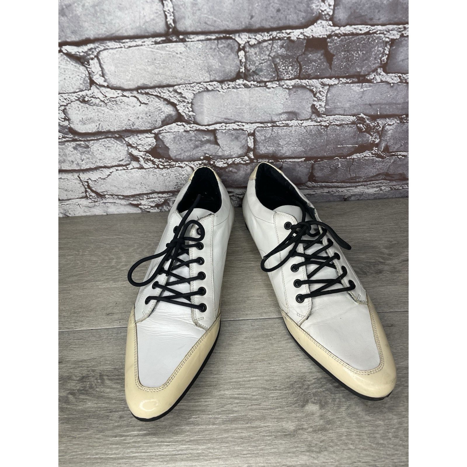 Vice Le Voice White Patent Leather Pointed Toe Oxfords Dress Shoe Size US 10.5 / EU 43-44 - 16 Thumbnail