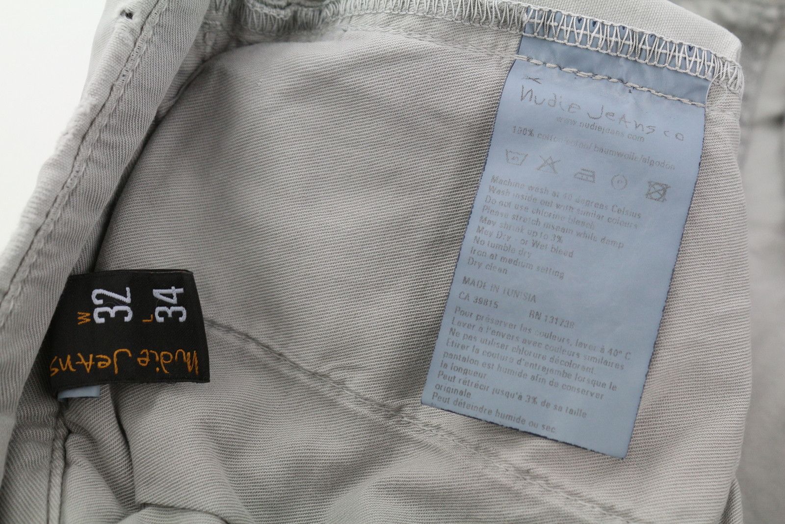 Nudie Jeans KHAKI REGULAR W32/L34 Organic Moon Dust Trousers 86107 Size US 32 / EU 48 - 7 Thumbnail