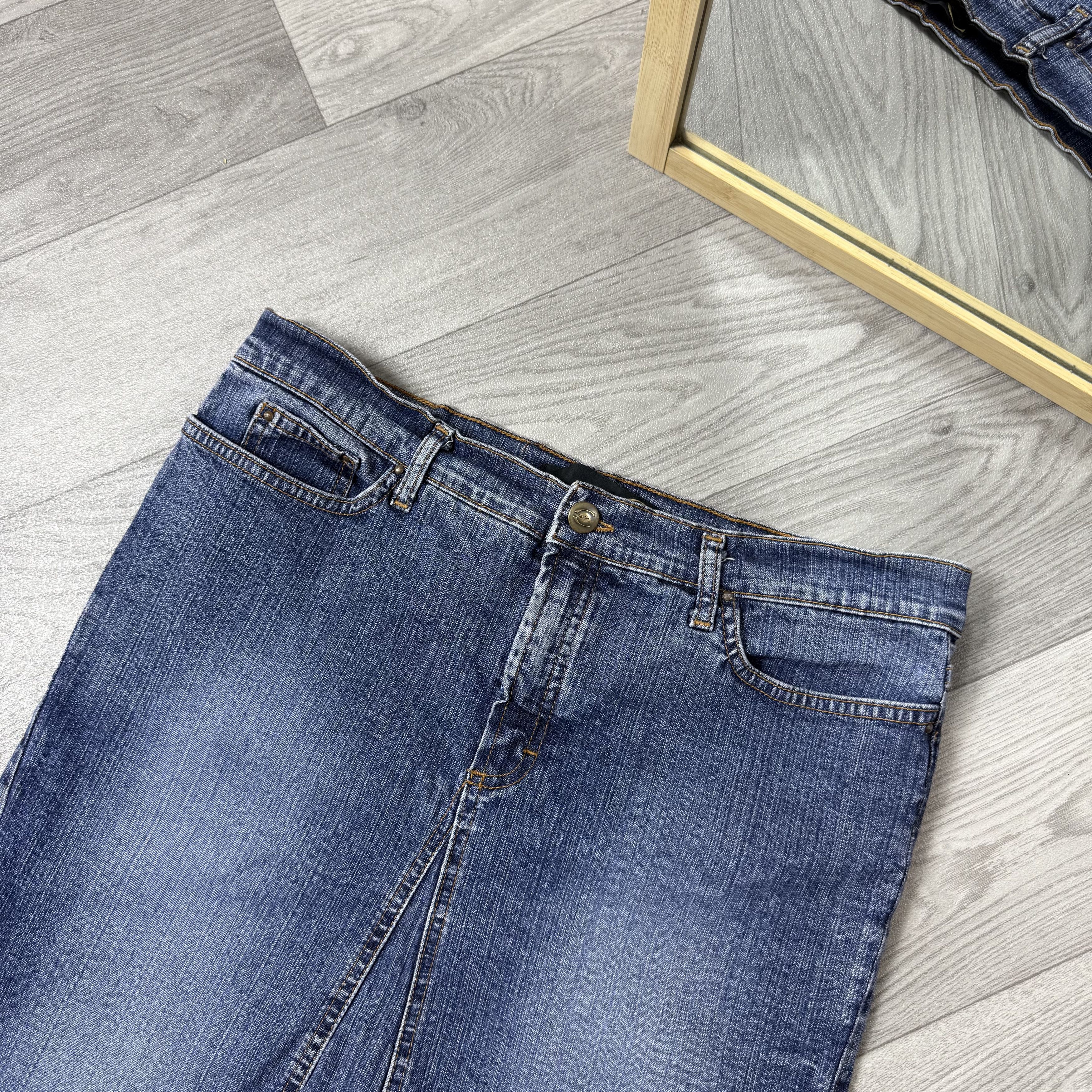 Just Cavalli Vintage Just Cavalli 90s Blue Denim Women's Midi Skirt Size 32" / US 10 / IT 46 - 6 Thumbnail