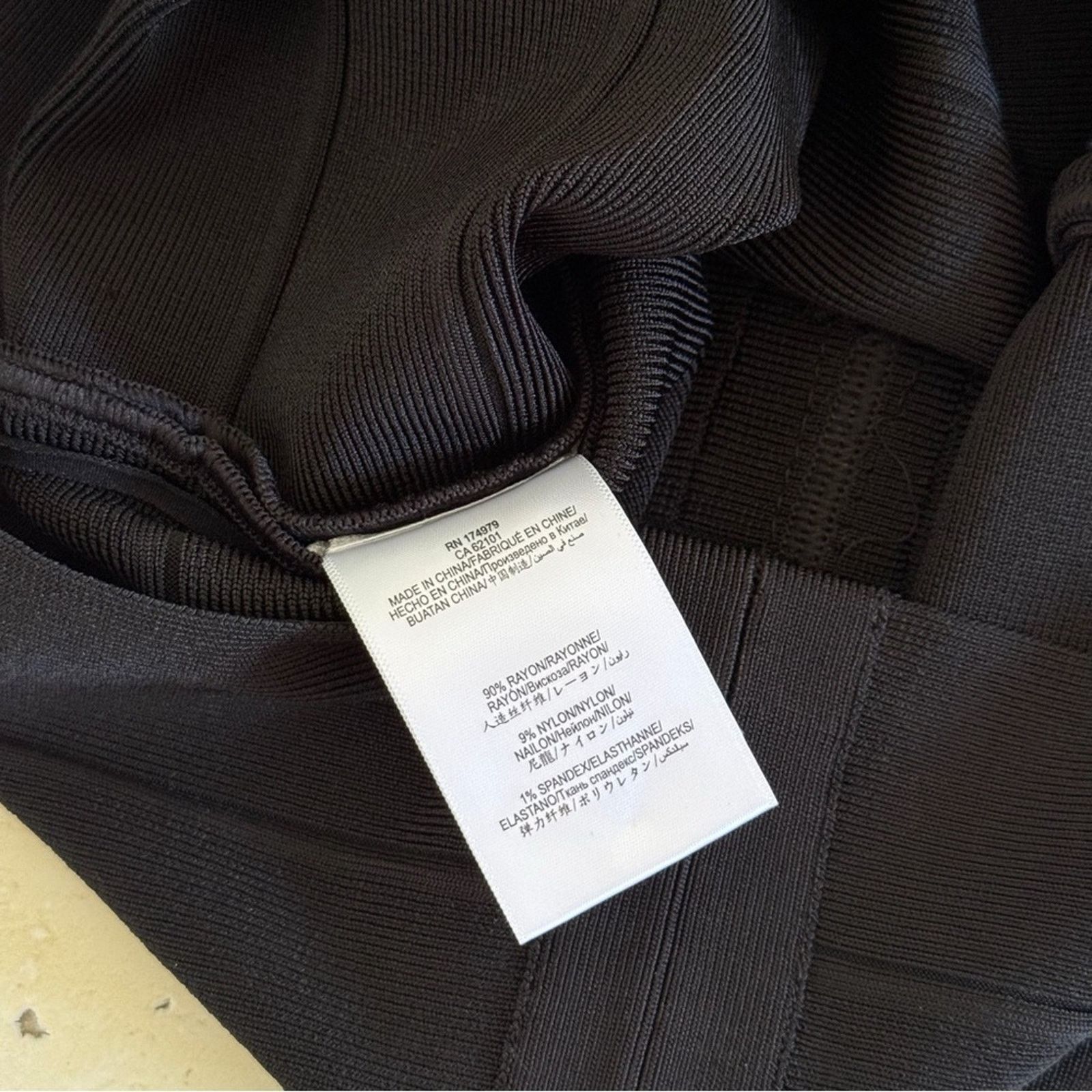 Herve Leger Herve Leger Black Bandage V-Neck Mini Dress, Size S Size S / US 4 / IT 40 - 14 Thumbnail