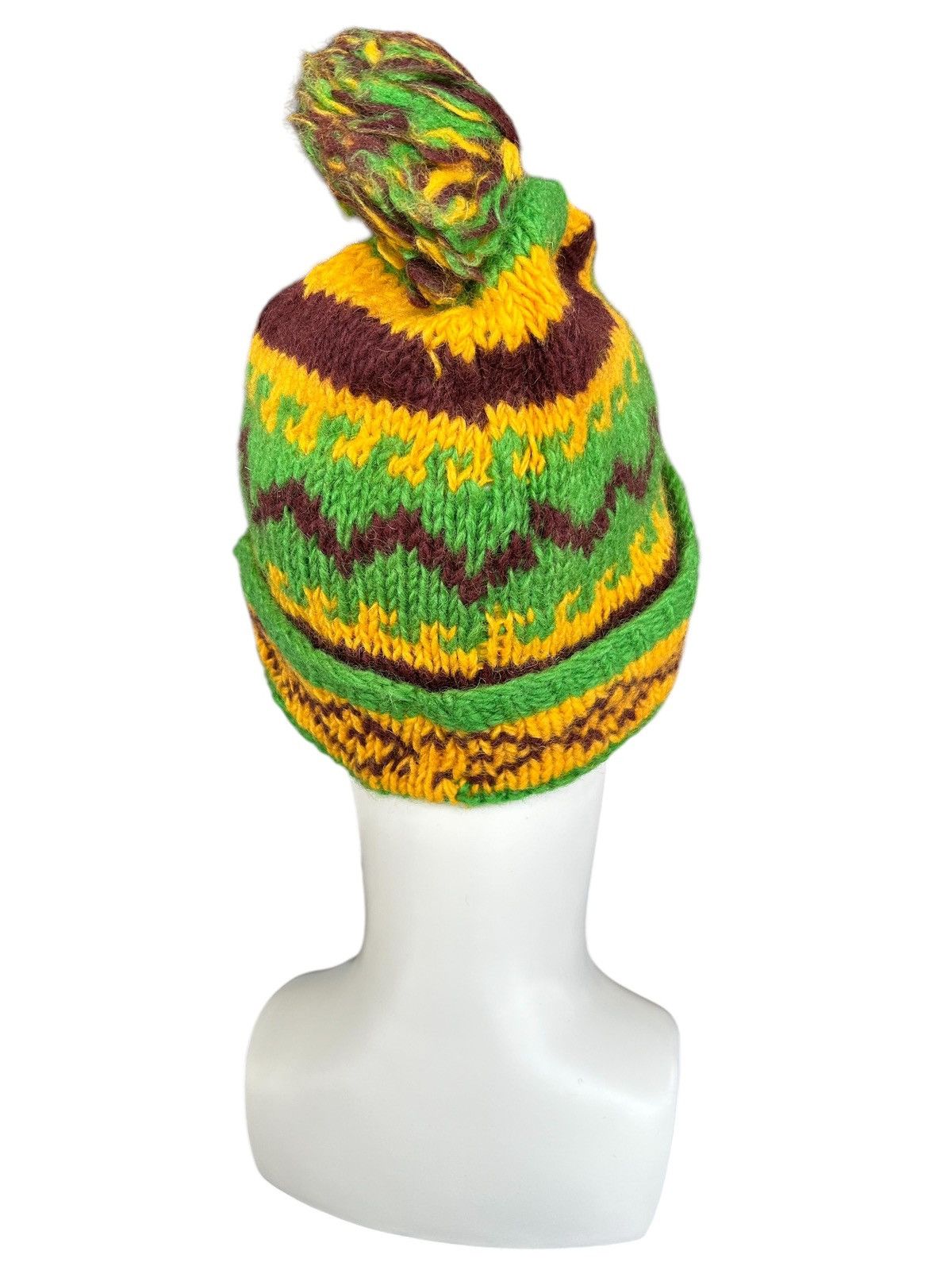 Japanese Brand × Kapital × Vintage Crochet Knitted Handmade hairy Beanie Hats Rare☠️☠️ Size ONE SIZE - 3 Thumbnail