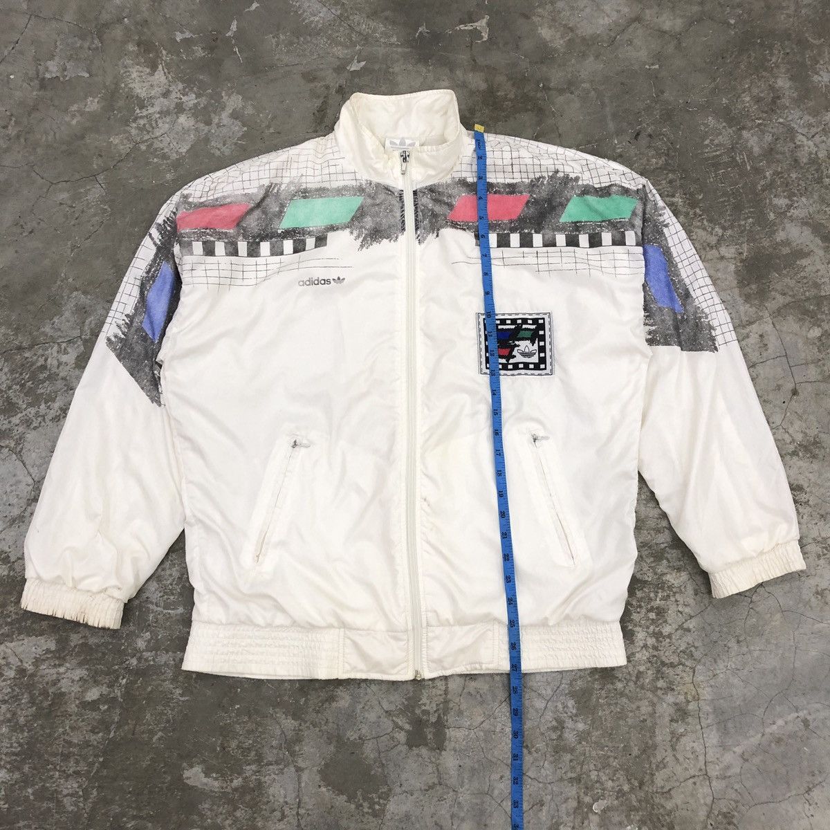 Adidas × Vintage Vintage 90s Adidas Zipper Windbreaker Size US L / EU 52-54 / 3 - 16 Thumbnail