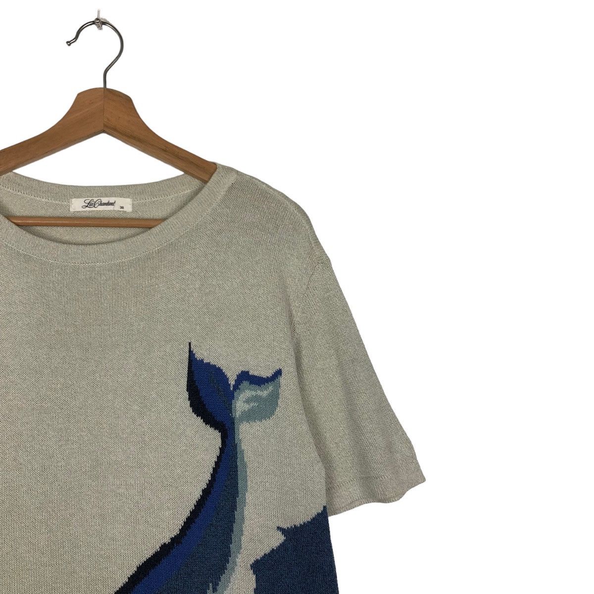 Japanese Brand 🔥90’s Vintage Knit Sweatshirt Short Sleeve Whale Big Logo Size US M / EU 48-50 / 2 - 6 Thumbnail