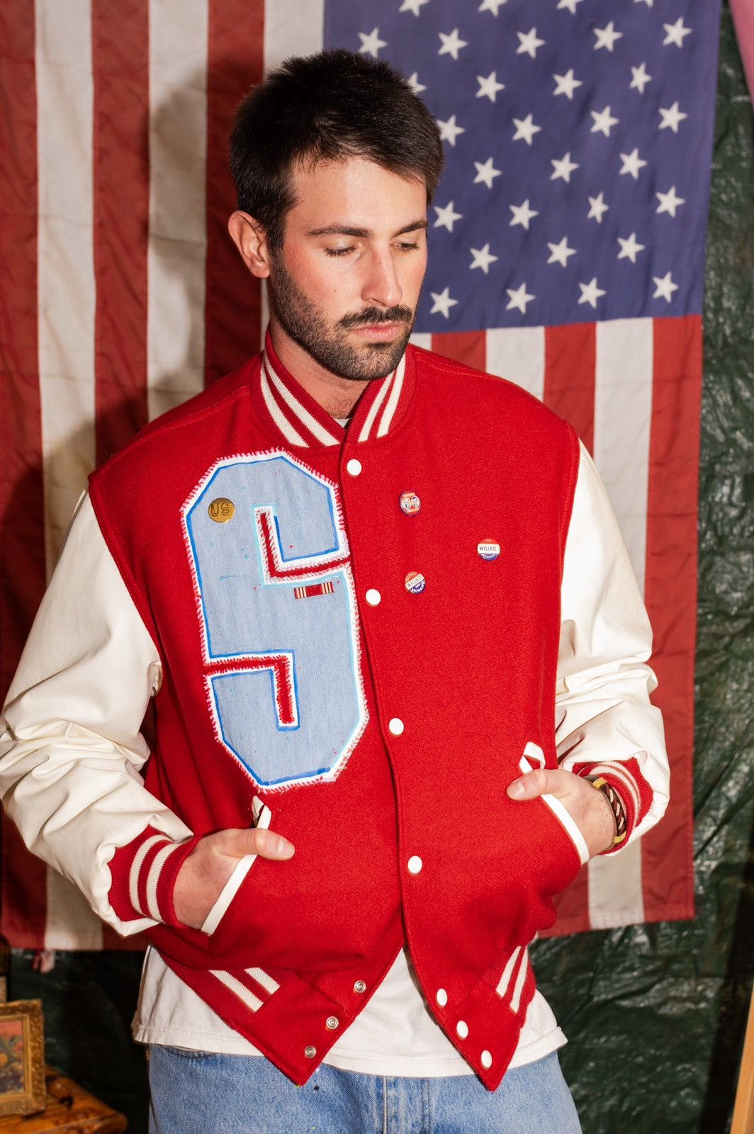 Vintage 1/1 Custom Vintage Letterman Jacket Size US XL / EU 56 / 4 - 1 Thumbnail