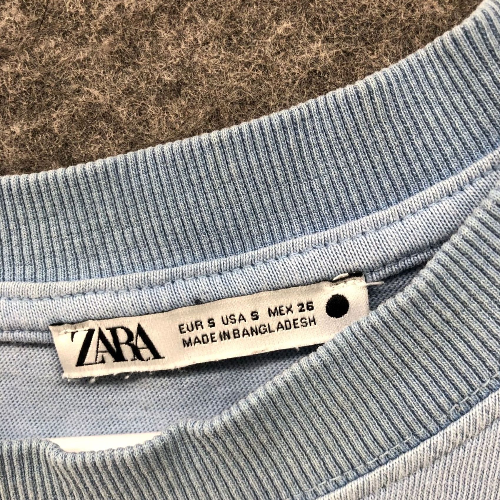 Zara Zara Short Sleeve T Shirt Womens S Light Blue Crewneck Cropped Cotton Crew Neck Ladies Shirt Blue Cropped Cotton Size S / US 4 / IT 40 - 5 Thumbnail
