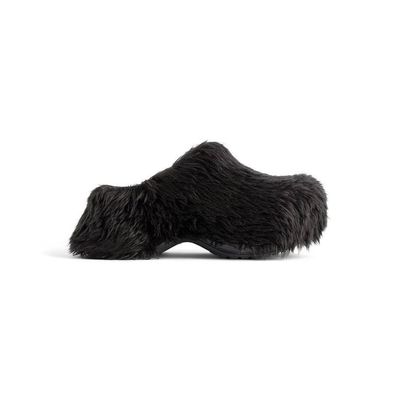 Balenciaga men's crocs™ mule fake fur in black Size US 13 / EU 46 - 1 Thumbnail