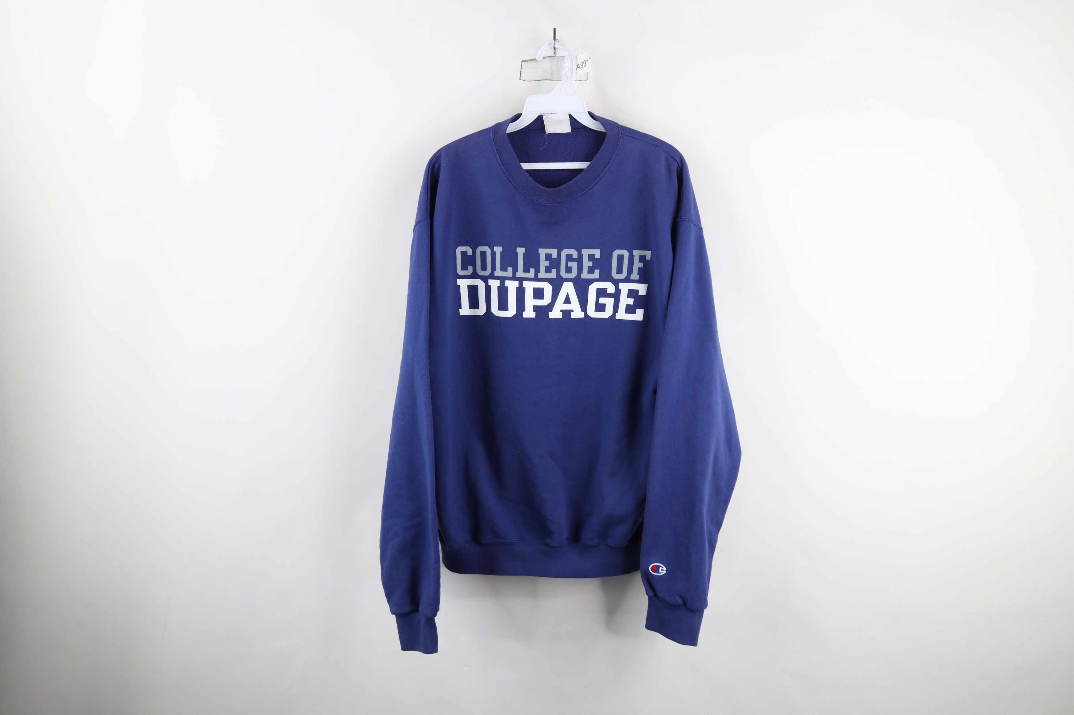Champion × Vintage Vintage Champion College of Dupage Crewneck Sweatshirt Blue Size US L / EU 52-54 / 3 - 1 Thumbnail