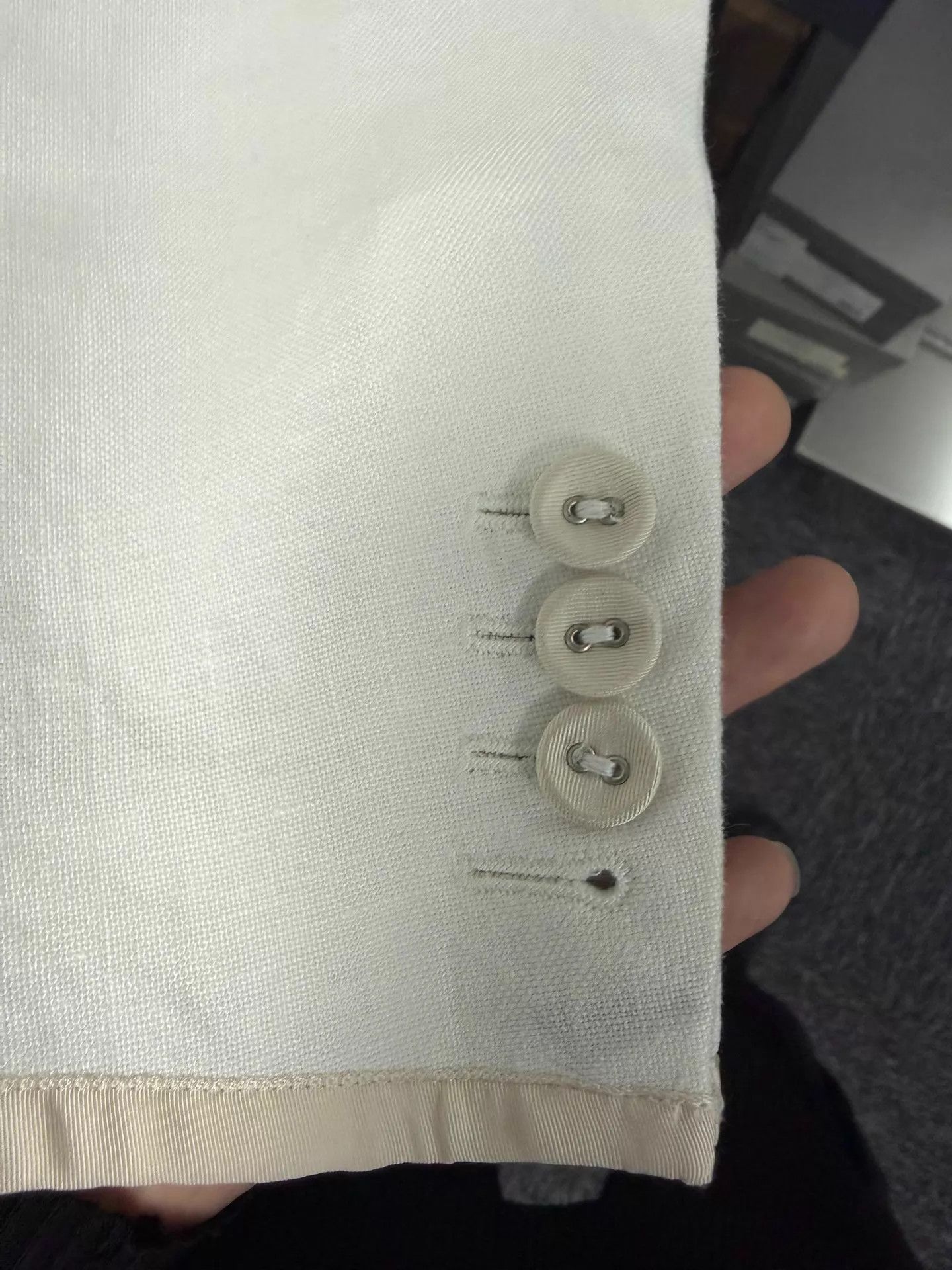 Thom Browne Thom Browne Men's Linen Suit Jacket White Rare Size US S / EU 44-46 / 1 - 9 Thumbnail