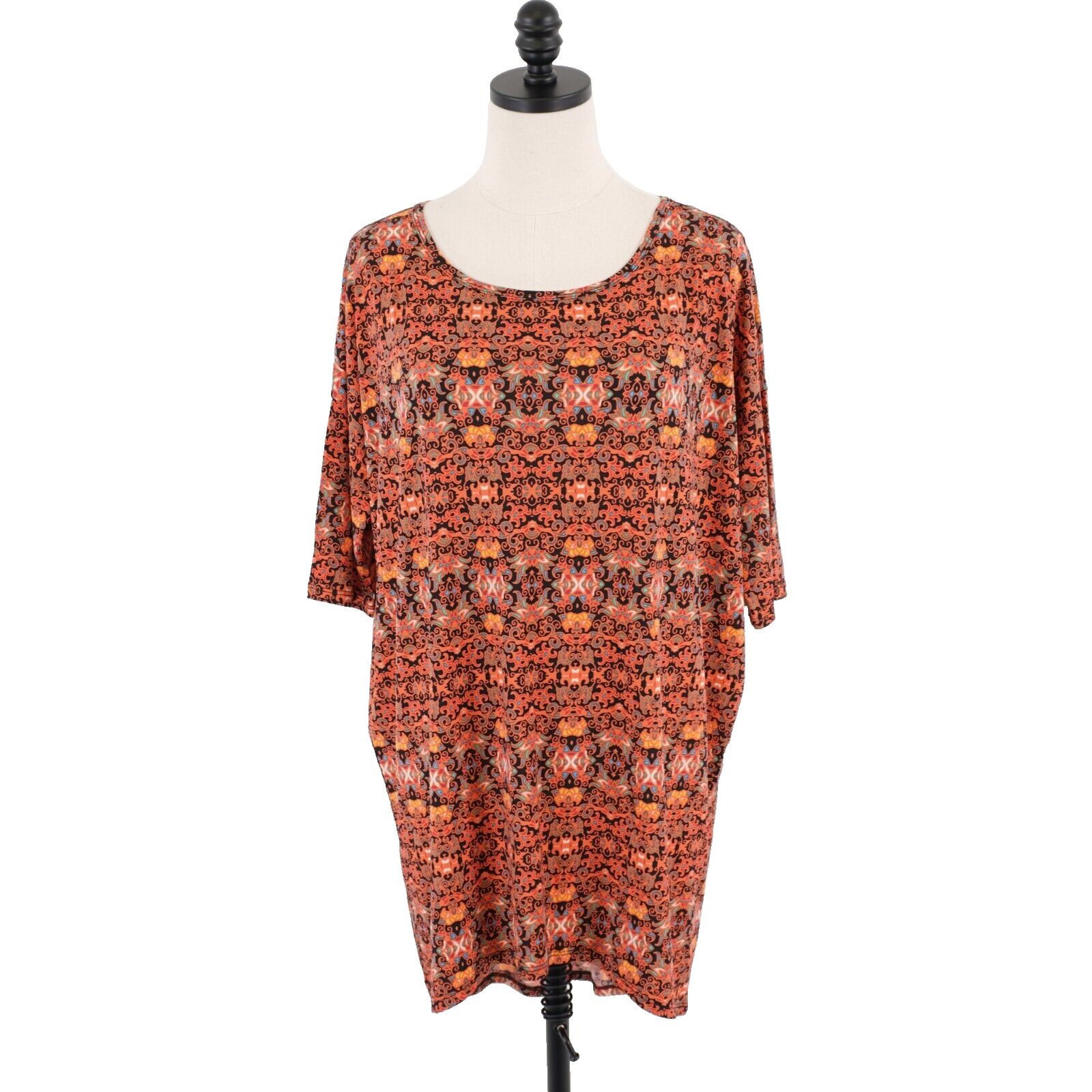 Designer NEW LuLaRoe Irma Loose Orange Tunic Top Long Shirt Tail Top Size M / US 6-8 / IT 42-44 - 1 Thumbnail