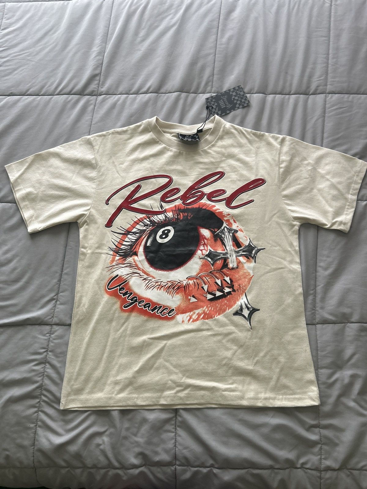 Other Rebel Vengeance Cream Graphic Tee Size US L / EU 52-54 / 3 - 1 Thumbnail