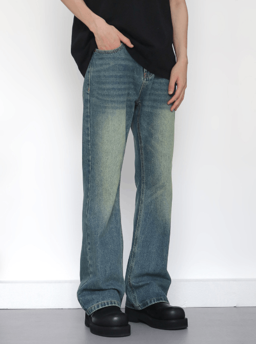 Japanese Brand × Jean America retro cleanfit loose versatile straight flared jean Size US 32 / EU 48 - 3 Thumbnail