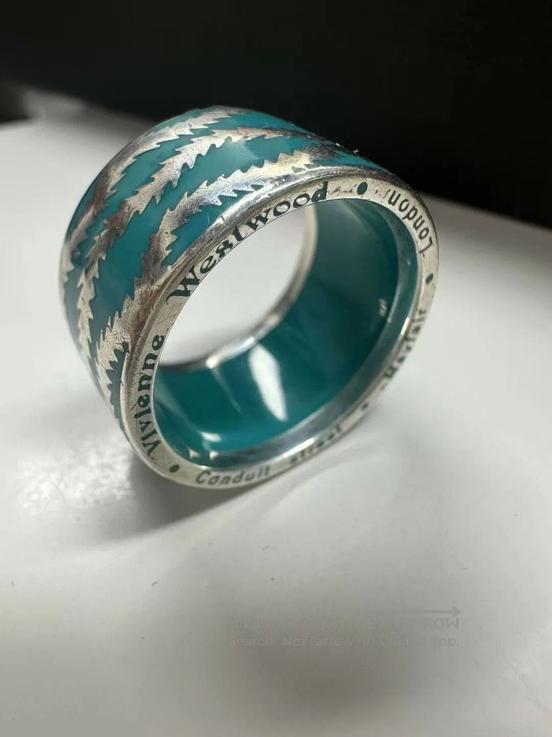 vivienne westwood classic pirate ring in turquoise.