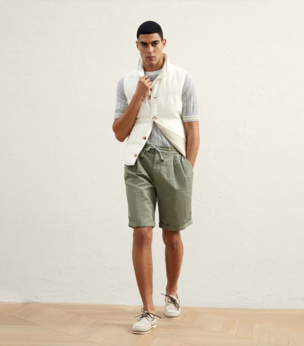image of Brunello Cucinelli O1W1Db10524 Bermuda Shorts In Light Green, Men's (Size 30)
